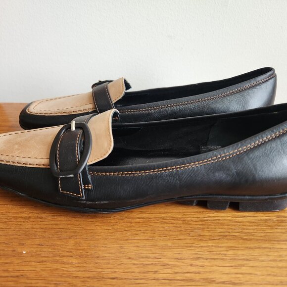 INGLEDEW'S BY RANGONI WONEN'S LEATHER LOAFERS SIZE 8.5 MADE IN ITALY - Picture 3 of 6